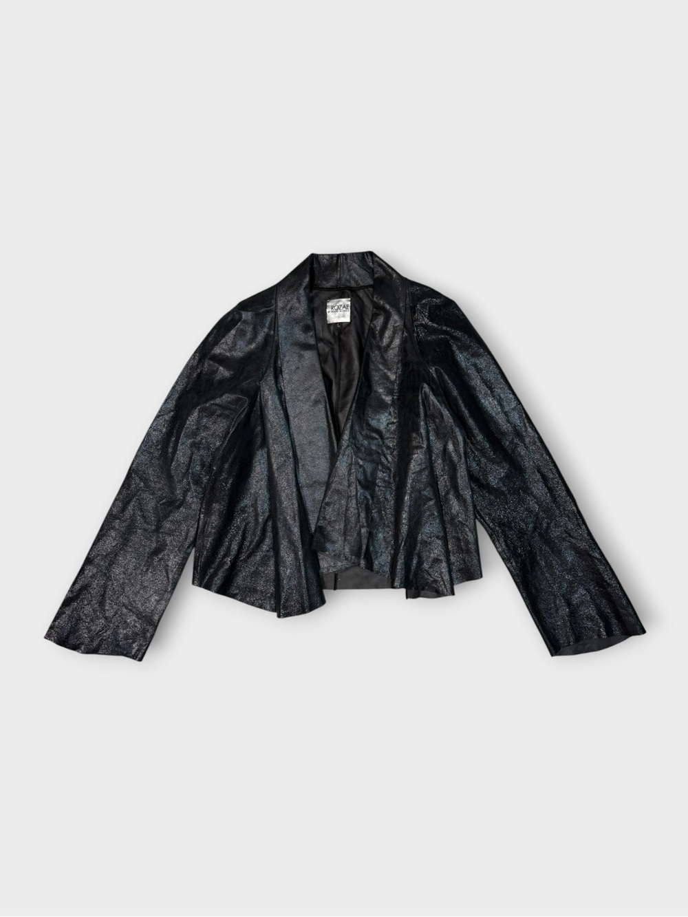 Rozae Nichols | Black Leather Cropped Jacket